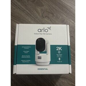 Arlo Indoor Pan Tilt Pet Camera 2K 360 Degree Pan 180 Tilt Plug In